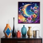 Hummingbird Flower Moon Diamond Painting Kits For Adults  5d Diamond Art Kits Fo