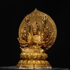 16 tibet Bronze Gilt 1000 Arms Avalokiteshvara Of Goddess Kwan-yin Buddha Statue