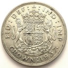 1937 Great Britain Full Silver Crown King George Vi