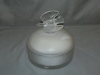 Nina Ricci L  Air Du Temps Sealed Dusting Powder Lalique Crystal Jar Powder Puff