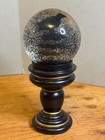 Halloween Snow Globe Crow Raven Books Gothic Emo Witch Tall Pedestal Poe Black