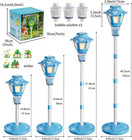 Street Lamp Bubble Machine With Light  Rechargeable Outdoor Summer Bubbles Toys