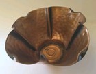 Vintage Gregorian Hammered Copper Flower Shaped Planter Pot Bowl