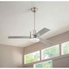 Madison 52 In  Indoor Brushed Nickel Ceiling Fan With Adjustable White Integrate