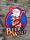 Coors Light Beer Wolf Metal Sign Mancave Wall Decor Rare Coor Beer Sign 