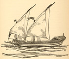 1924 Vintage Print Galley 17th Century Old Ship Vessel Craft Boat Sail Navy Sea