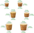 30pcs Cork Stoppers Wooden Tapered Wine Bottle Stoppers Replacement Corks W   