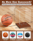 Basketball Display Case     Clear Acrylic Uv Protected Full Size Holder With Solid