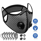 Anti Pollution Facepiece Half Face Cover Respirator Dust Mask With Filter Valves
