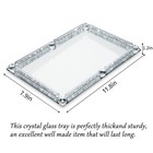 Mirror Perfume Tray For Dresser crushed Diamond Filled Glass Vanity Tray deco   