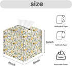 Tissue Box Cover  Tissue Box Holder  Square Pu Leather Aesthetic Floral Desk Dec