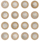 Brazil 1 Real 16 Pieces Set  2014-2016  Km  687-727  Mint  Commemorative