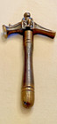 Vintage Bronze 1950s German Hammer Corkscrew W  Man Atop Head Sheath Handle Tool