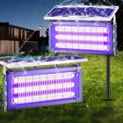Solar Bug Zapper Outdoor Mosquito Zapper 4500v Waterproof Rechargeable Fly Zappe