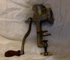 Antique Metal Meat Grinder  Universal  3  Attaches To Table  Usa  Early 1900 s 