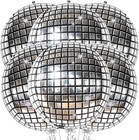 Pack Of 6 Big Silver Disco Ball Balloons For Party  Bachelorette  New Year Decor
