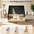 Stainless Steel Litter Box With Lid large Covered Enclosed Kitty Box enclosed