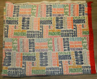 Vtg Vintage Nfl Football Teams Blanket W  Red Trim