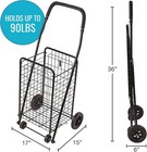 Heavy Duty Folding Shopping Utility Cart Rolling Wheels Shopping Travel Compact