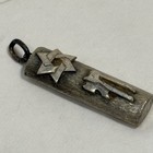Vintage Signed Sterling Silver Jewish Pendant Star Of David Hebrew  3 3g 1 25 