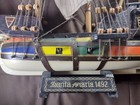 Vintage Wooden Sailboat Santa Maria 1492 Ship Model Wood Sailing Boat Large