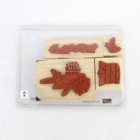 Lot Of 4 Stampin  Up 2003 Scented Garden Floral Rubber Stamps Crafting