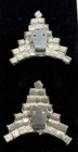 Vintage Rhinestone Shoe Clips Art Deco Style Silver Tone Pair