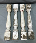 Set 4 Vtg Shabby Wood Turned 3x20 Spindle Porch Balusters Table Legs Old 922-25b