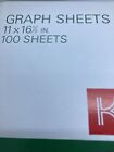 K e Keuffel   Esser 100 Graph Sheets 11x16 5  Square Grids Orange 47 0703