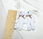 Vtg Pairs Of Miniature Jointed Teddy Bears White Pacific Craft New W tags 2 5 