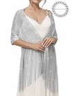 Women s Shawls And Wraps For Evening Dresses Sparkling Wedding Scarf A-silver