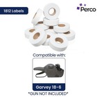1812 White Pricing Labels For Garvey 18-6 One Line Price Gun     11 Rolls        