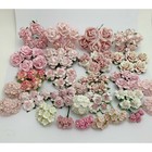200 Assortment Pink Mixed Paper Flower Wedding Bouquet Diy Scrapbook Th 8mixa-c3