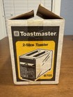 Nib Vintage Toastmaster Toaster B705 2 Slice Textured Brown Panel Chrome
