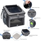 Dog Bike Basket  Soft-sided Dog Bike Carrier With 4 Mesh Windows For Small Do   