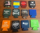 Lot Of 12 Can Bottle Koozies Variety Brands Logos Beer Soda Restaurant Cozy