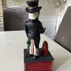 Vintage Uncle Sam Coin Bank Cast Iron Mechanical 11    Tall