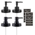 4 Pack Regular Mouth Plastic Mason Jar Soap Dispenser Pump Lids For Bathroom