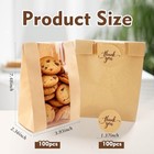 Pcs Cookie Bags 7 48 X 3 93 X 2 36 Inch Paper Bags 3 93 X 7 48 Inches 100 Brown