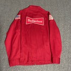 Vintage Budweiser Unitog Work Jacket Red Double Eagle Dist Patch Men Large 40r