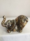 Lavie Elephant Ceramic Safari Patchwork Print Figurine 6 5  Long