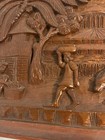 Vintage Hand Carved Wood Wall Storyboard Philippine Village Farming 21    X 19 1 2