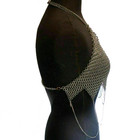 Medieval Silver Metal Chainmail Bikini Set Bra Top Costume Skirt Cosplay Gift