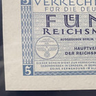 Germany Wwii Era Third Reich Nazi 5 Reichsmark 1944 Unc Wehrmacht Note In Holder