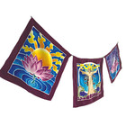 Prayer Flag Gaia Mother Earth Goddess Wall Hanging Banner Bali Batik Garden Art