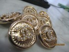 Chanel 7 Buttons   20 Mm  Faux Pearl Center  Gold Tone Metal    This Is For 7