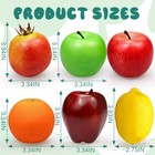6 Pcs Fake Fruits Apples Lemon Orange Artificial Realistic Faux Decor