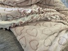 Pink White Hearts Plush Blanket Soft Nursery Throw Easy Care Unisex