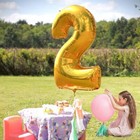 Toniful 40 Inch Gold Large Numbers Balloon 0-9 Birthday Party Decorations foil M