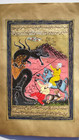 Persian Ottoman Turkish Style Handmade Miniature Painting Horseman Warrior